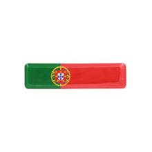 Load image into Gallery viewer, Portuguese Flag Resin Domed 3D Decal Car Sticker, Set of 3
