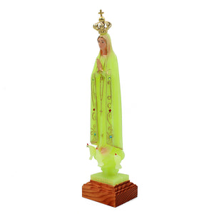 12" Glow in The Dark Our Lady Of Fatima Statue #PRU-28