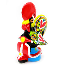 Load image into Gallery viewer, Hand-painted Traditional Portuguese Ceramic Decorative Rooster With Bike
