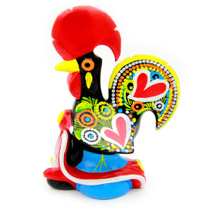 Hand-painted Traditional Portuguese Ceramic Decorative Rooster With Bike