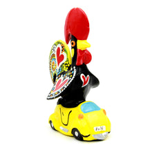 Load image into Gallery viewer, Hand-painted Traditional Portuguese Ceramic Decorative Rooster With Car
