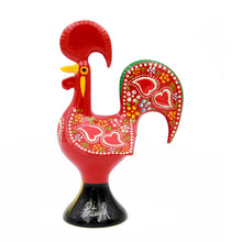 Load image into Gallery viewer, Traditional Portuguese Aluminum Red Good Luck Rooster Galo de Barcelos
