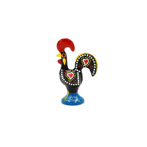 Traditional Portuguese Aluminum Black Good Luck Rooster Galo de Barcelos