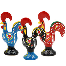 Load image into Gallery viewer, 2&quot; Traditional Portuguese Aluminum Decorative Figurine Good Luck Rooster Galo de Barcelos - Set of 3
