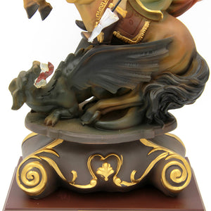 Saint George and The Dragon Religious Figurine Statue