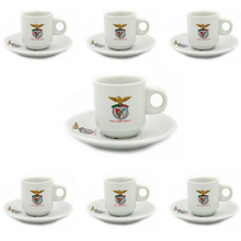 Load image into Gallery viewer, SL Benfica Set Of 6 Espresso Cup and Saucers With Gift Box
