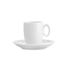 Load image into Gallery viewer, Vista Alegre Broadway White Coffee Cup and Saucer, Set of 4
