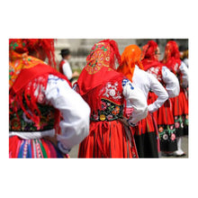 Load image into Gallery viewer, Portuguese Folklore Regional Head Scarf Shawl With Fringe
