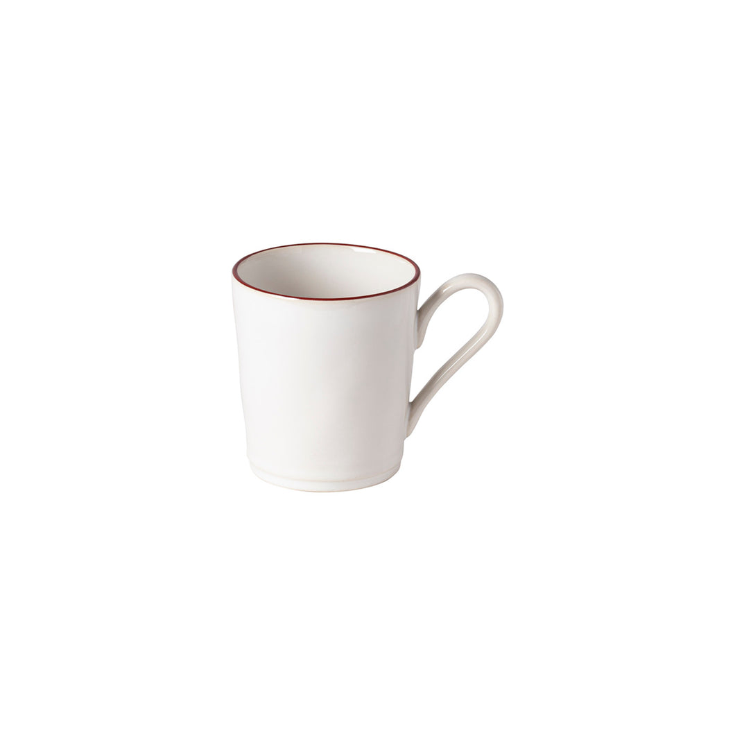 Costa Nova Beja 12 oz. White Red Mug Set