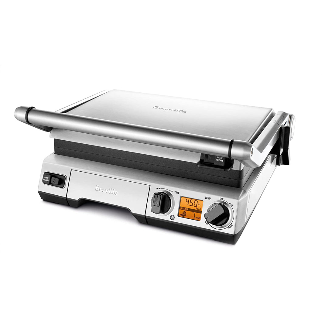 Breville BGR820XL Smart Grill, Electric Countertop Grill, Brushed Stainless Steel