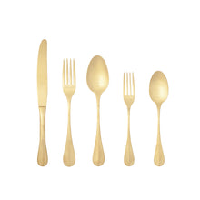 Load image into Gallery viewer, Costa Nova Nau Brushed Gold Flatware, Set of 5
