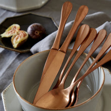 Load image into Gallery viewer, Costa Nova Nau Brushed Copper Flatware, Set of 5
