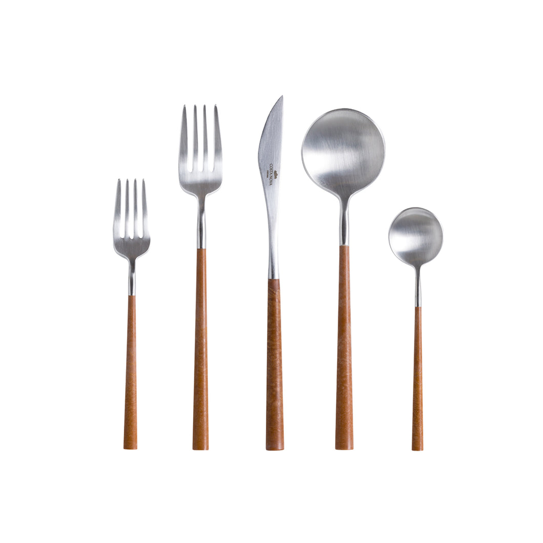 Costa Nova Mito Wood Flatware, Set of 5