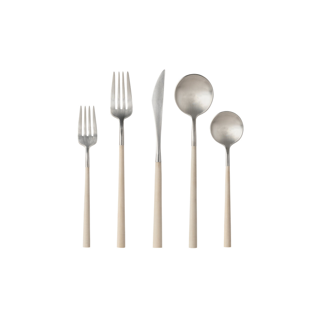 Costa Nova Mito Cru Flatware, Set of 5