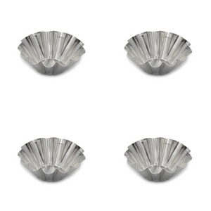 Grilo Kitchenware Egg Tart Aluminum Cupcake Cake Cookie Mold - Set of 4