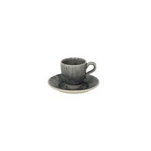 Load image into Gallery viewer, Costa Nova Madeira 3 oz. Grey Coffee Cup and Saucer Set
