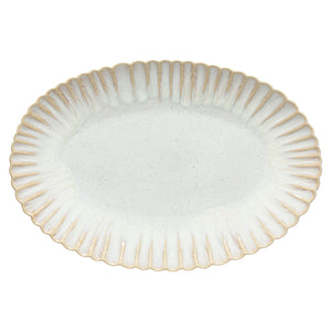 Casafina Mallorca 16" Sand Beige Oval Platter