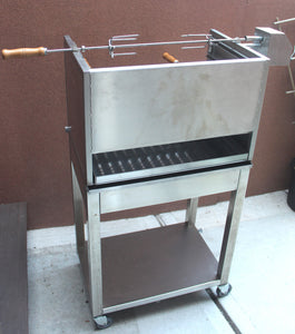 BBQ Charcoal Grill Aisi 304 Stainless Steel, Handmade in Portugal