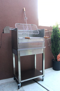 BBQ Charcoal Grill Aisi 304 Stainless Steel, Handmade in Portugal