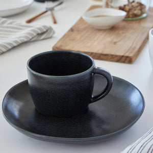 Costa Nova Livia 12 oz. Matte Black Mug Set