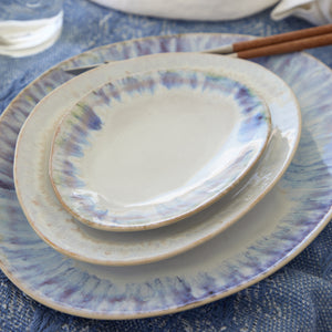 Costa Nova Brisa 11" Ria Blue Oval Dinner Plate/Platter Set