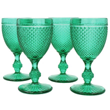 Load image into Gallery viewer, Vista Alegre Bicos Green Cordial Liquor Glasses, Set of 4
