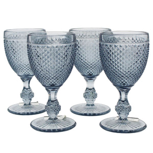 Vista Alegre Bicos Grey Cordial Liquor Glasses, Set of 4