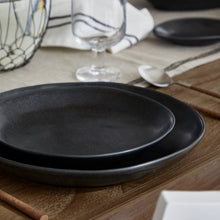 Load image into Gallery viewer, Costa Nova Livia 11&quot; Matte Black Dinner Plate Set
