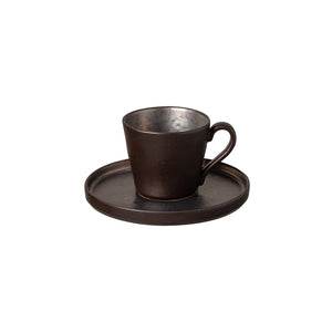 Costa Nova Lagoa 7 oz. Metal Tea Cup & Saucer Set