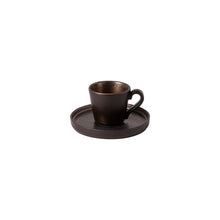 Load image into Gallery viewer, Costa Nova Lagoa 3 oz. Metal Coffee Cup &amp; Saucer Set
