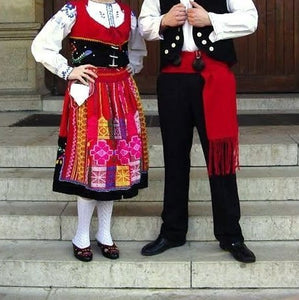 Portuguese Folklore Traditional Medium Black Red Bullfighter Sash with Fringe