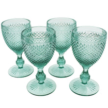 Load image into Gallery viewer, Vista Alegre Bicos Mint Green Water Goblets, Set of 4
