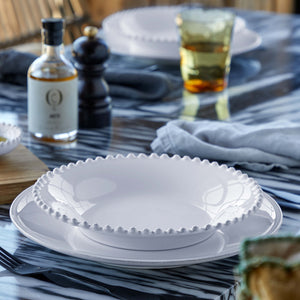 Costa Nova Pearl 10" White Soup/Pasta Plate Set