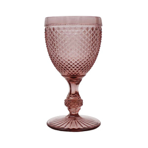 Vista Alegre Bicos Pink Water Goblets, Set of 4