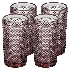 Vista Alegre Bicos Pink Highballs, Set of 4