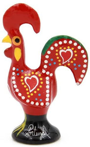 2" Traditional Portuguese Aluminum Decorative Figurine Good Luck Rooster Galo de Barcelos - Set of 3