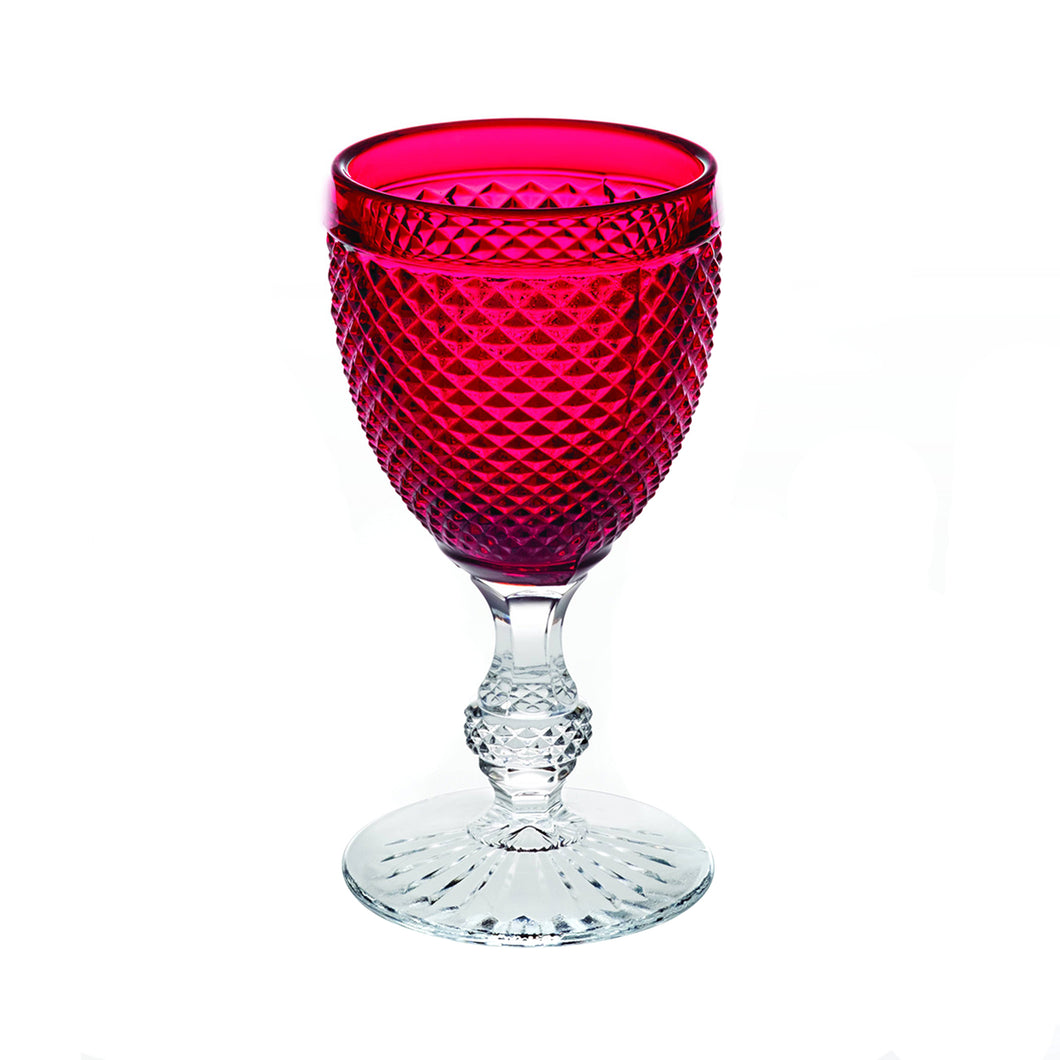 Vista Alegre Bicos Goblet with Red Top, Set of 4