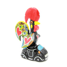 Load image into Gallery viewer, Hand-painted Traditional Portuguese Ceramic Decorative Rooster With Car
