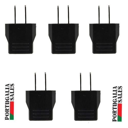 5 X Euro EU to US USA Type A Travel Power Adapter Converter Wall Plug