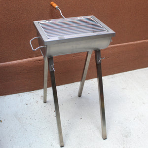 Handmade in Portugal BBQ Charcoal Grill Aisi 304 Stainless Steel