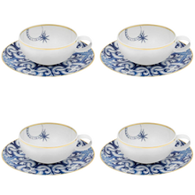 Load image into Gallery viewer, Vista Alegre Transatlântica Tea Cup &amp; Saucer, Set of 4
