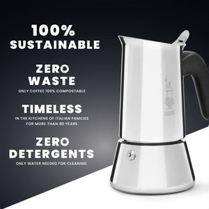 Bialetti Venus Induction Espresso Coffee Maker Stainless Steel