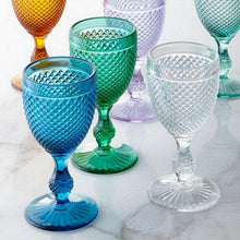 Load image into Gallery viewer, Vista Alegre Bicos Blue Water Goblets, Set of 4
